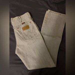 Classic light wash wranglers